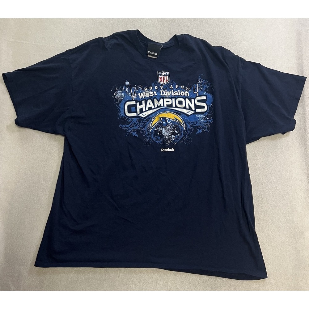 Reebok San Diego Chargers NFL 2009 AFC West Division Champions T-Shirt Men's 3XL